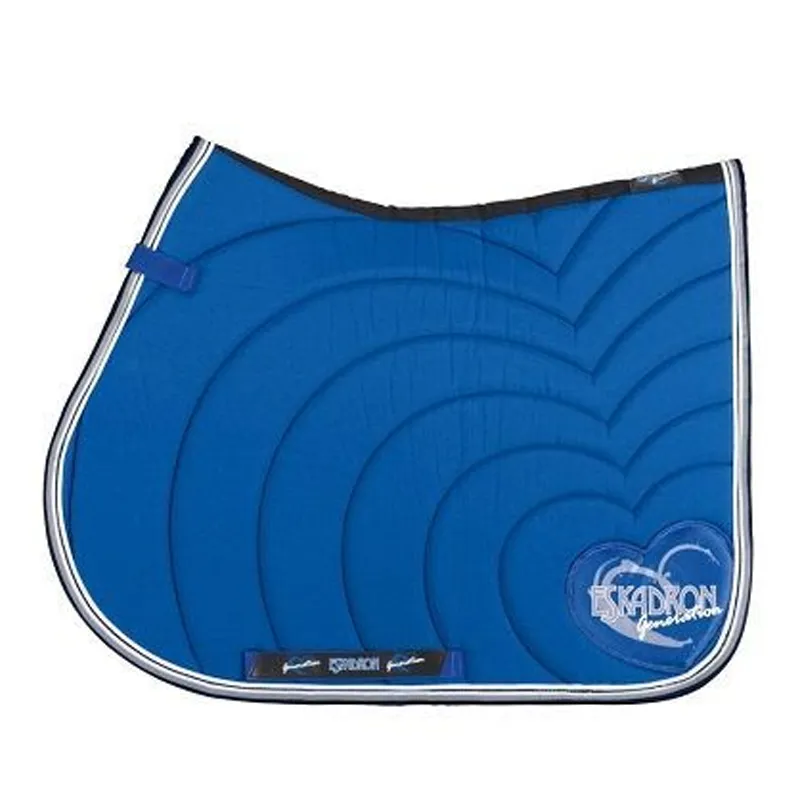 Eskadron Heart Quilt Saddlecloth - Royal Blue - Dressage Cut